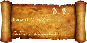 Wenzel Virág névjegykártya